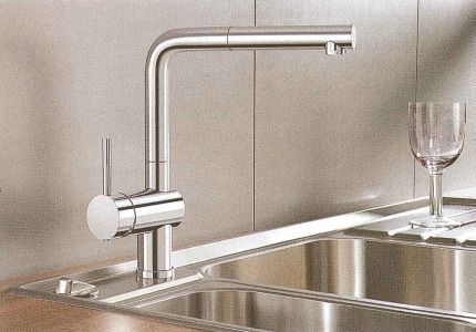 Blanco Armatur Linus-S 514016 chrom Hebel links
