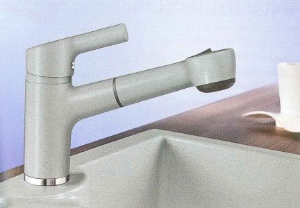 Blanco Armatur Elipso-S II Keramik-Look 514877 alugrau
