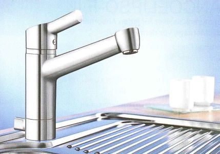 Blanco Armatur Elipso-A II 514916 chrom Geräteabsperrg.