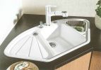 Blanco Eckspüle Delta Silgranit weiß ab 90x90 cm