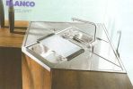 Blanco Eck-Modulspüle Axis 9E-M Edelst. seidengl. 90x90