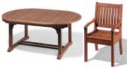 Tisch Holiday oval ausziehbar mit zwei Sunday Sessel