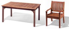 Tisch Holiday rechteckig mit 4 Sessel