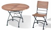 Set Weekend Klapptisch rund 115 cm und 4 Klappstühle