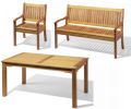 Tisch Lifetime rechteckig mit Bank 150cm und 3 Sessel