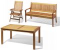 Tisch Lifetime rechteckig mit Bank 150 und 3 Hochlehner