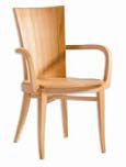 T- drei Stuhl Pablo2 PA2W Buche Wellensitz Armlehne
