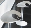Sedia Drehhocker Torino 233813 Metall/ Kunstst. weiß
