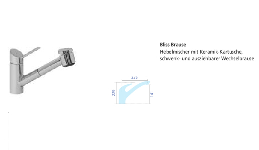 Sedia Armatur Bliss Brause chrom 020881