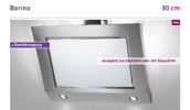 Sedia Wand - Dunstabzugshaube Borino Edelstahl 90cm