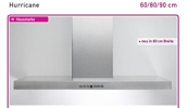 Sedia Wand - Dunstabzugshaube Hurricane Edelstahl 60cm