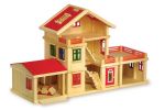 Puppenhaus de Luxe und Anbauset Garage und Balkon