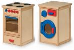 Set Küchenzeile: Waschmaschine und Küchenherd